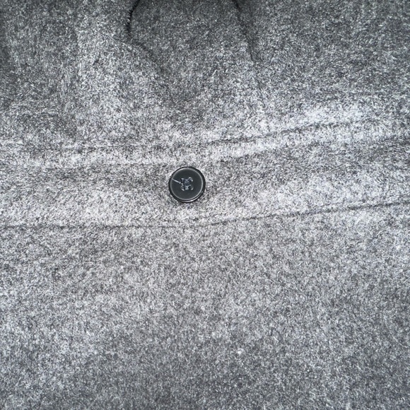 MNG SUIT, WOOL, 3/4 LENGTH, MEN’S GRAY DESIGNER HOODED PEA COAT          Size: M - Picture 14 of 15